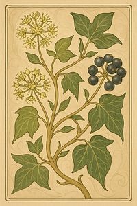 Klimop — Winterjuweel in Art Nouveau