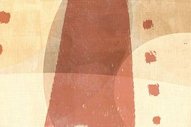 Terrakotta und Beige. Abstrakte Formen in warmen Farben von Dina Dankers