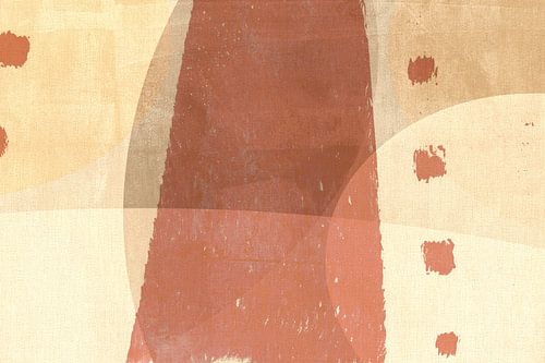 Terracotta et beige. Formes abstraites dans des couleurs chaudes