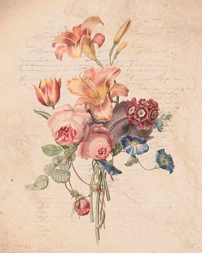 Vintage bloemen boeket