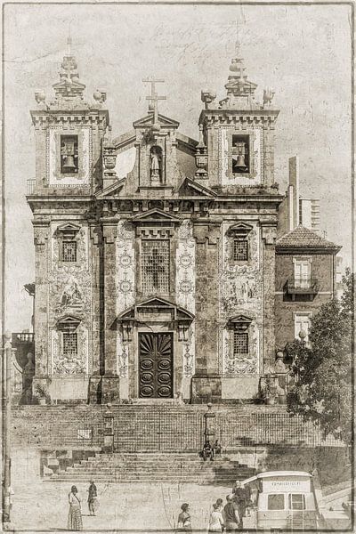 Historische Kirche in Porto, Portugal von Arthur van den Berg