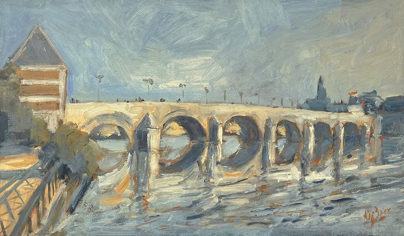 Saint Servatius Bridge, homage to Christo. by Nop Briex