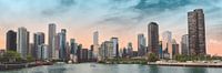 Chicago city skyline with its skyscrapers