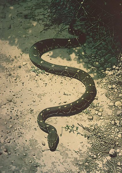 The play of reflections: A snake in the dance of light by Niklas Maximilian