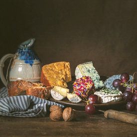 Assortiment de fromages sur Miriam Meijer, en pleine campagne.....