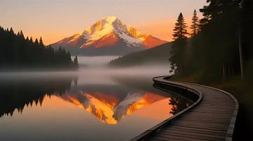 Steg in die Zwielichtstille