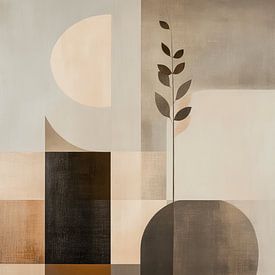 Moderne vormen en lijnen, bohemian stijl van Japandi Art Studio