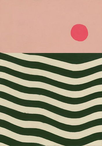 Minimalistisch kleurenblokontwerp roze groen rood