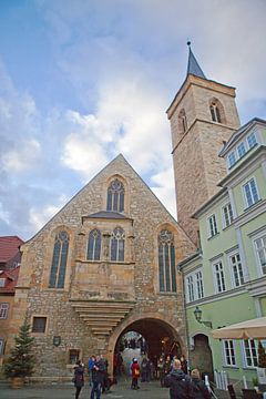 Erfurt - St. Egidio's kerk op de Krämer brug van t.ART