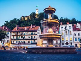 Ljubljana - Old Town at Blue Hour by Alexander Voss