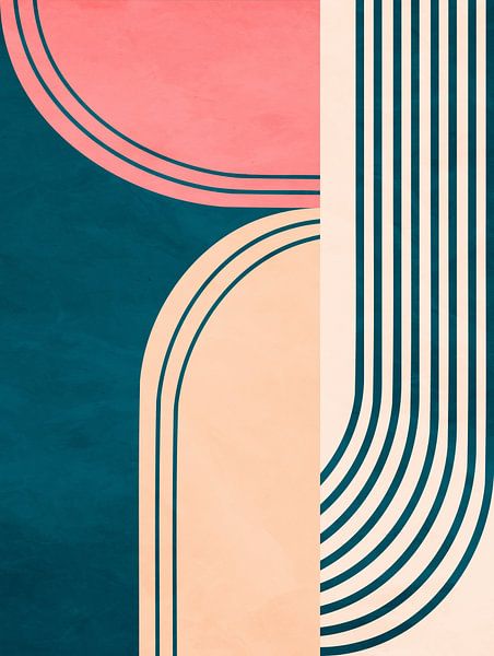 Abstracte krommen 4 van Georgia Chagas