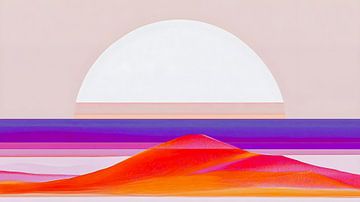 Kleurrijke Dageraad: Een Abstracte Horizon van But First Framing