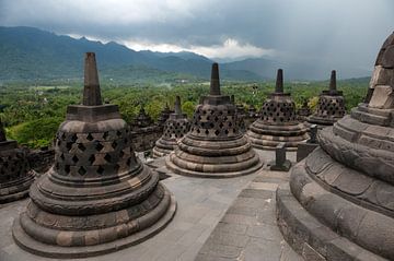 Borobudur Java Indonesia van Richard Wareham