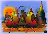 Ee vogelpaar in de bergen van Chris van Moorsel thumbnail