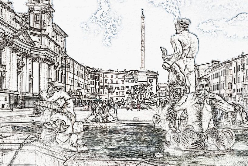 Piazza Navona, Rome par Gunter Kirsch