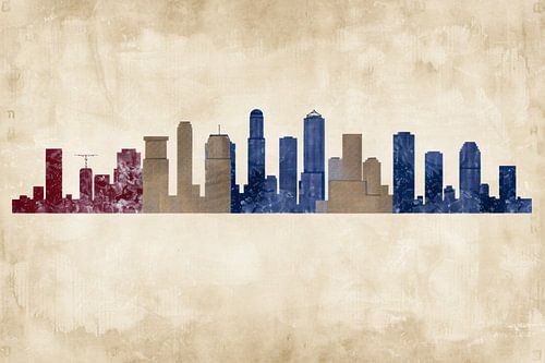 Moderne abstracte skyline met kleurrijke tinten