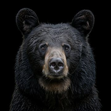 Portrait black bear by TheXclusive Art