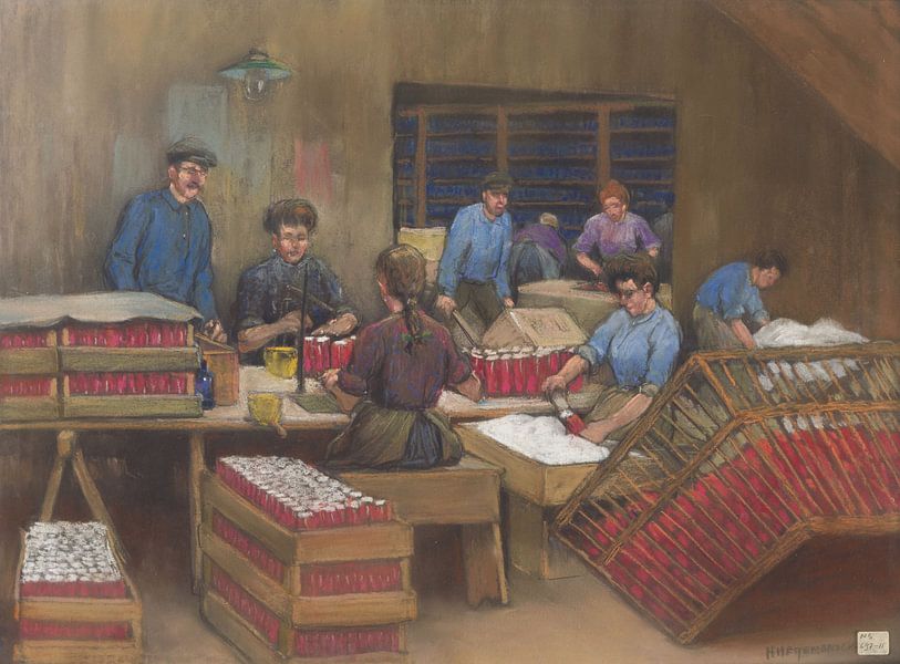 Herman Heijenbrock, Packing potato flour, ca 1930 by Atelier Liesjes