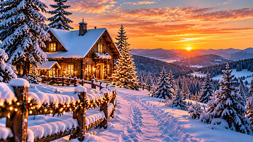 Wintertraum – Ein warmes Licht im Schnee