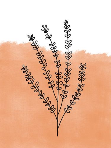 Lineart Pflanze abstrakt