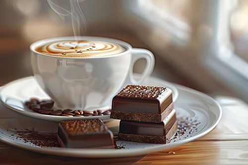 eine Tasse Kaffee oder Cappuccino von Egon Zitter