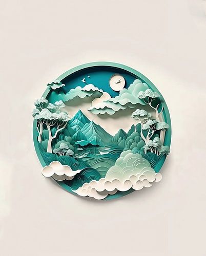 "Gelaagde Fantasielandschappen - Natuurlijke schoonheid in dimensies"