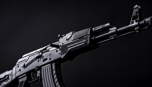AK 47 Kalashnikov panorama close up