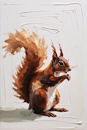 Expressieve eekhoorn met dynamiek