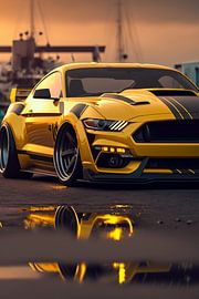 Gelber Bett Mustang von John Dan