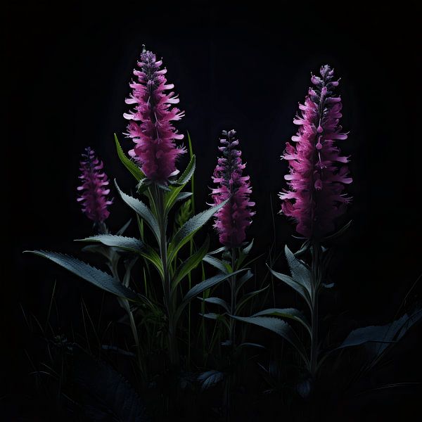 Danser avec la couleur : Splendeur des fleurs roses par Karina Brouwer