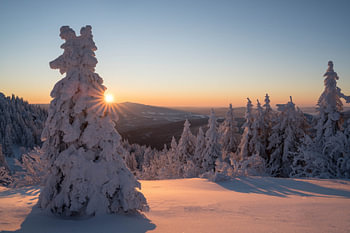 Eiskalter Sonnenaufgang