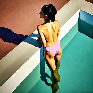 Sérénité au soleil : Géométrie au bord de la piscine