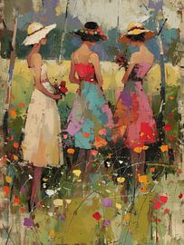 Dwalen in een veld vol bloemen van Studio Allee