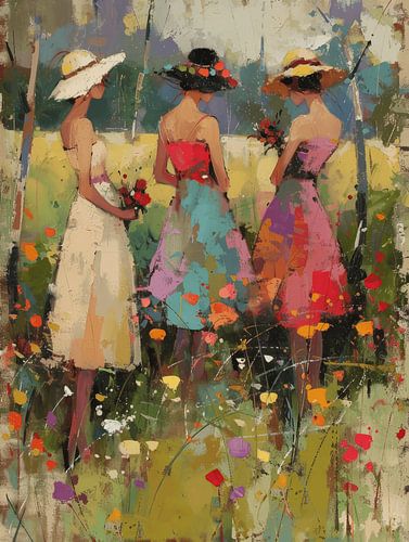 Dwalen in een veld vol bloemen van Studio Allee