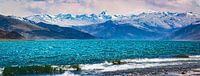 Mountain Lake in Nagarze County, Lhoka, Tibet. Panorama von Rietje Bulthuis Miniaturansicht