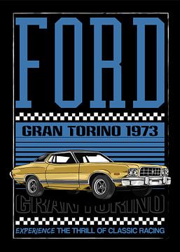 Ford Grand Torino Muscle Car by Adam Khabibi