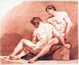 Zwei nackte Männer, Jean-François Janinet, um 1774 von Atelier Liesjes Miniaturansicht