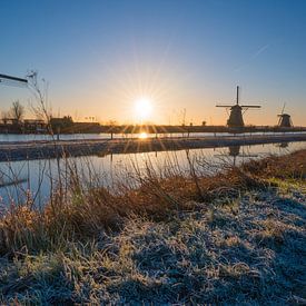 Winter morning in Kinderdijk by Yvonne de Bondt