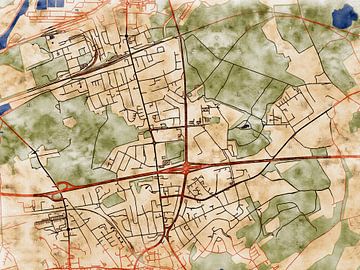 Map of Castrop-Rauxel with the style 'Serene Summer' by Maporia