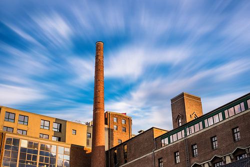 Chimney Museum Küppersmühle at the Inner Harbour Duisburg Germany