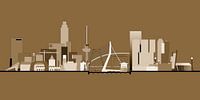 Rotterdam skyline in sepia by Frans Blok thumbnail