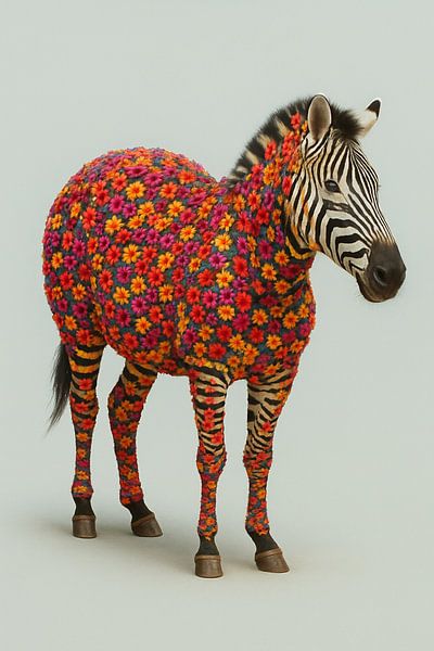 Floral Zebra - verspielt und farbenfroh von Kleurenrijk