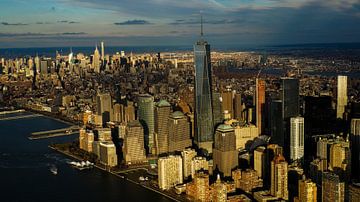 Luchtfoto van New York City wolkenkrabbers van bovenaf van adventure-photos