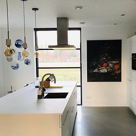 Customer photo: Still life with fruit, oysters and porcelain, Abraham Mignon, on canvas