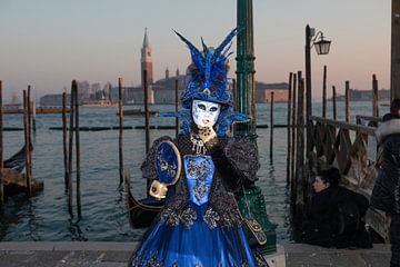 Carnaval in Venetië - bij zonsopgang op het San Marcoplein