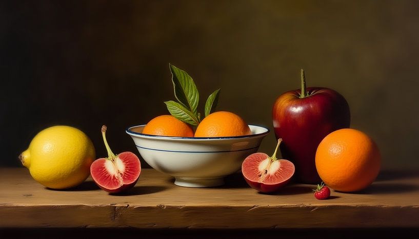 Nature morte Simple Harmony avec fruits. par AVC Art Studio