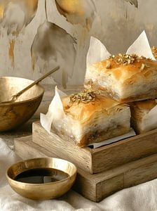 Baklawa süßer Kuchen Lebensmittelkunst