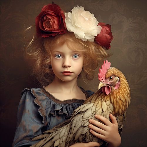 Meisje met de kip