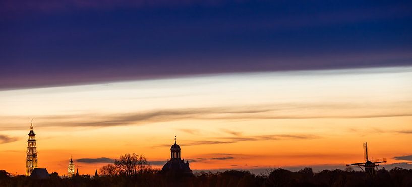 Evening light over the skyline of Middelburg by Percy's fotografie