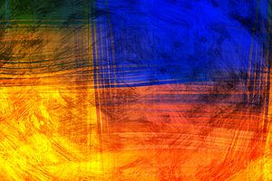 Red Blue Scratch Abstract